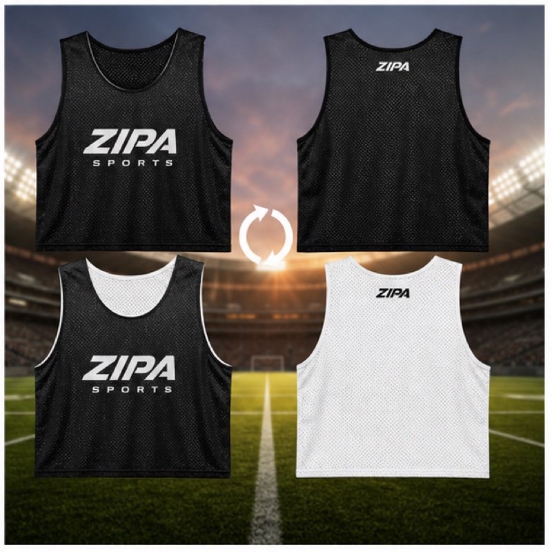Custom reversible American football scrimmage jersey manufactured by ZipaSports