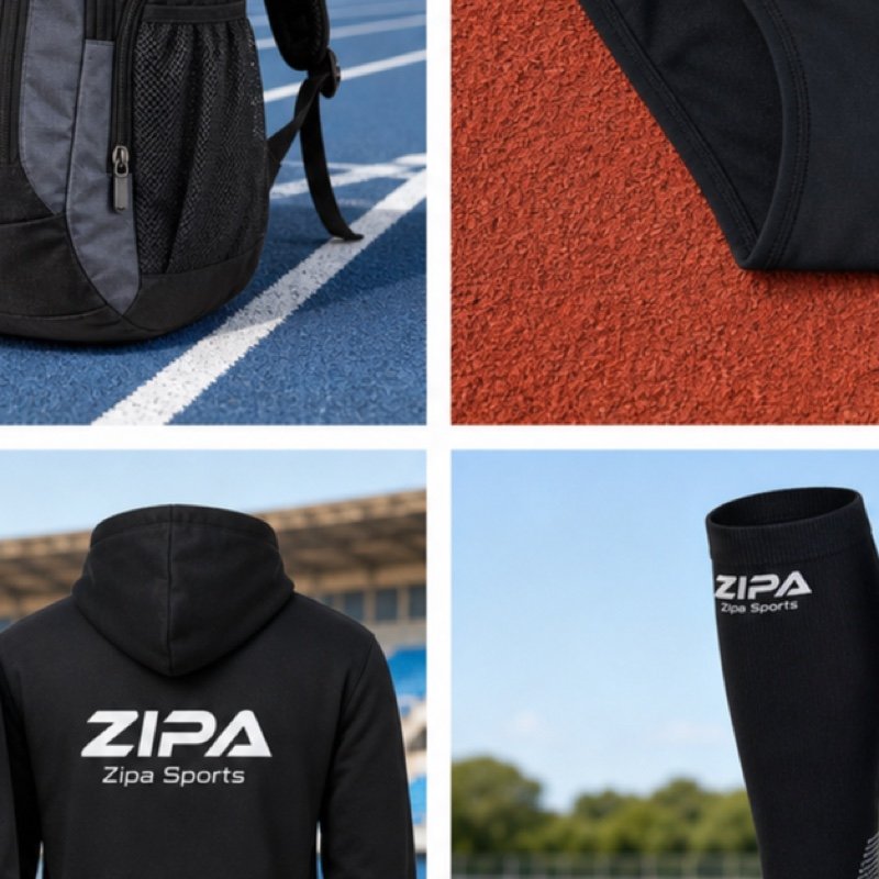 Custom athletics backpack with ventilated spike pocket in 600D polyester manufactured by ZipaSports