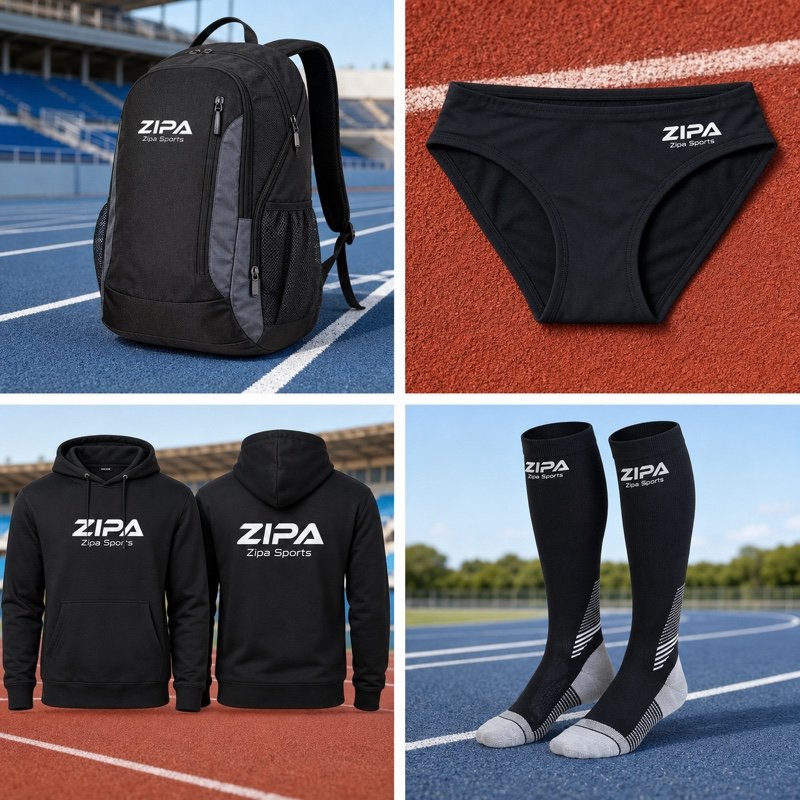 Custom athletics club hoodie manufactured by ZipaSports
