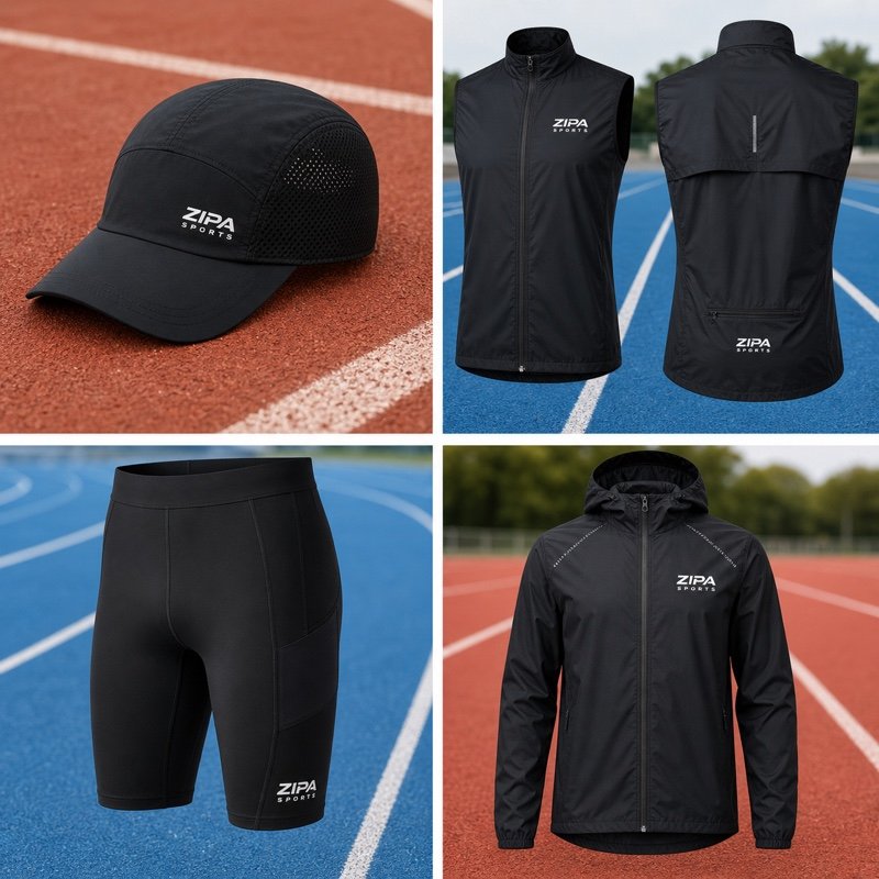 Custom athletics running half-tights manufactured by ZipaSports