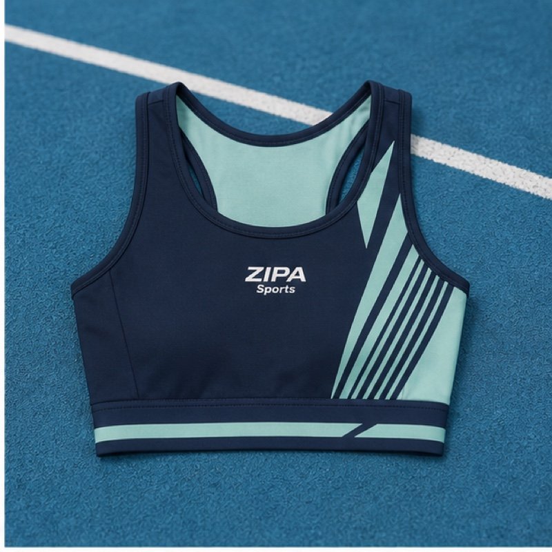 Custom women's athletics crop top manufactured by ZipaSports