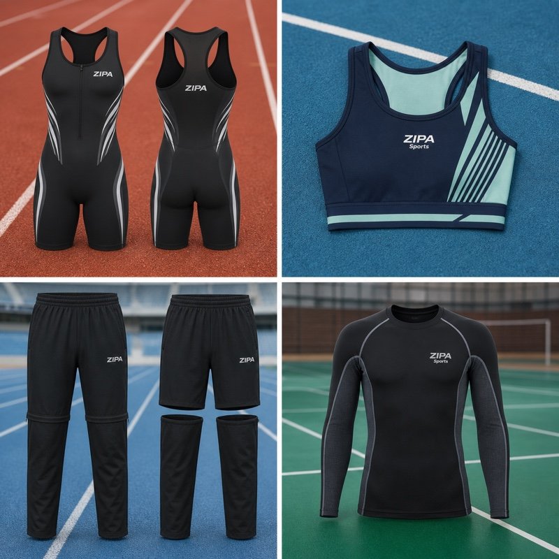 Custom athletics zip-off warm-up pants manufactured by ZipaSports