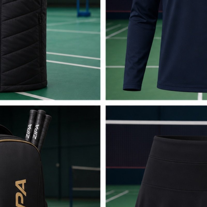 Custom badminton gilet bodywarmer manufactured by ZipaSports
