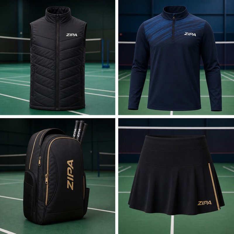 Custom badminton racket backpack with padded frame sleeve manufactured by ZipaSports