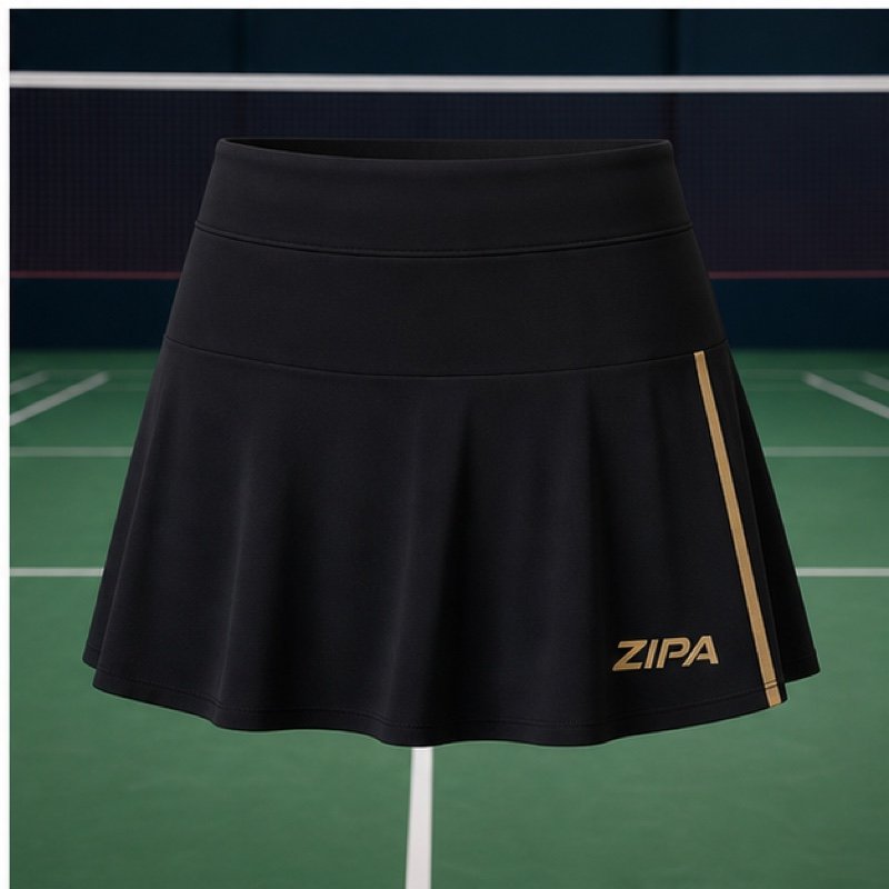 Custom badminton skirt with pleated panel and inner short manufactured by ZipaSports