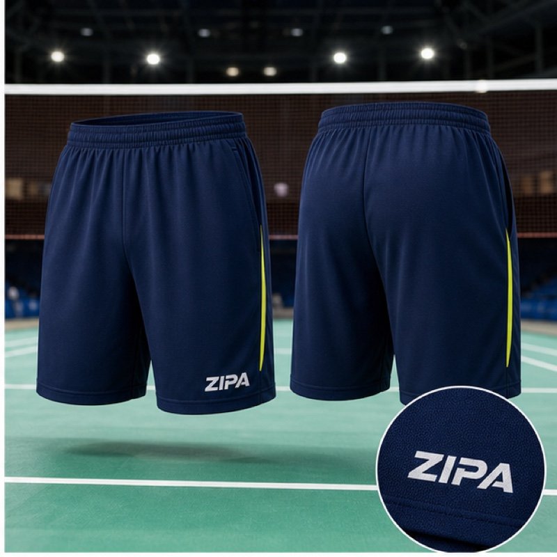 Custom junior badminton shorts manufactured by ZipaSports