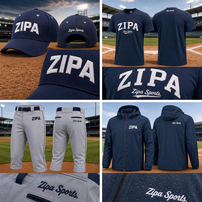 Custom baseball knicker pants in poly-spandex double knit manufactured by ZipaSports