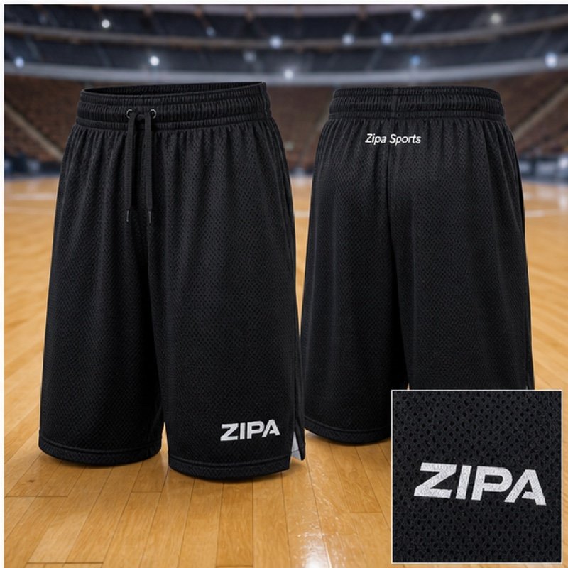 Custom basketball mesh practice shorts manufactured by ZipaSports