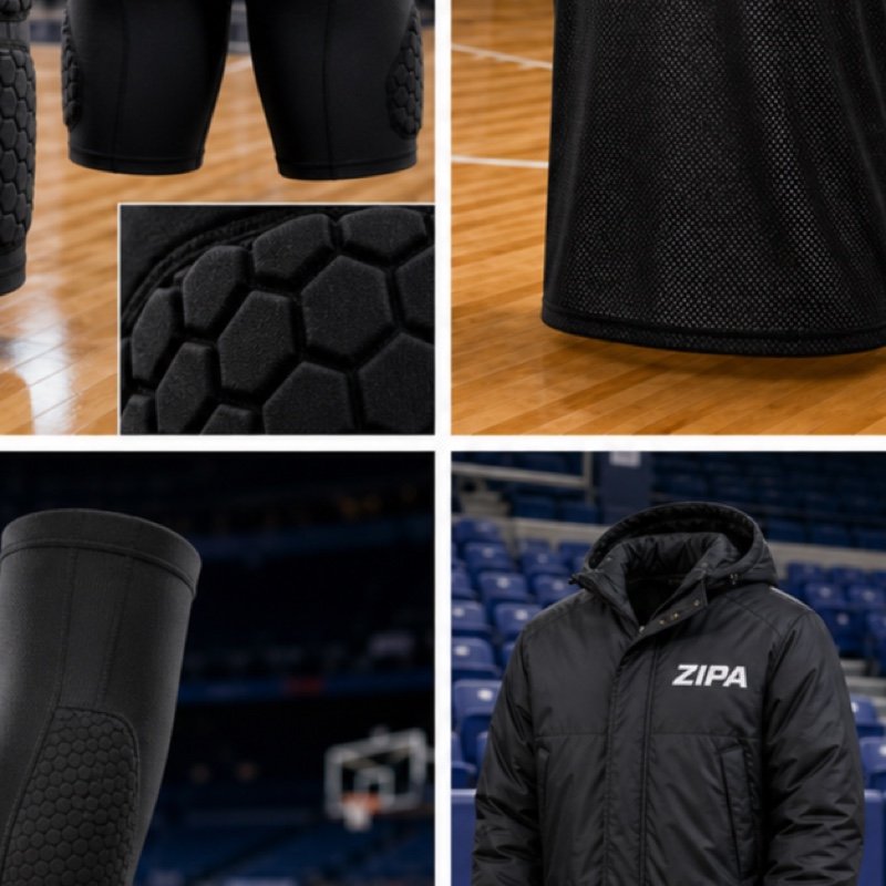Custom padded basketball compression shorts manufactured by ZipaSports