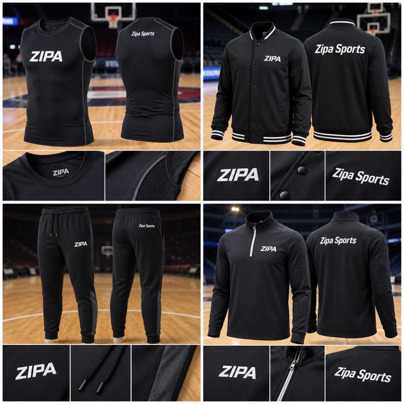 Custom basketball team joggers manufactured by ZipaSports
