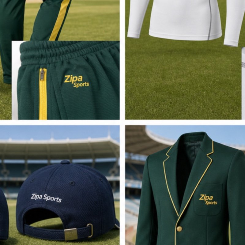 Custom coloured cricket playing trousers for limited overs manufactured by ZipaSports