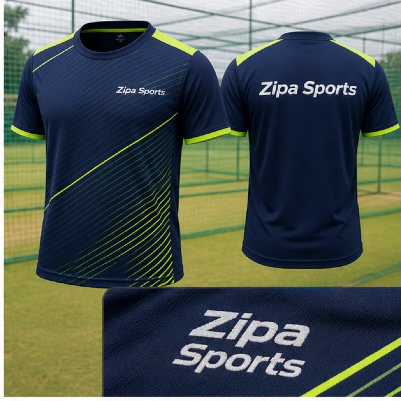 Custom cricket practice shirt for net sessions manufactured by ZipaSports