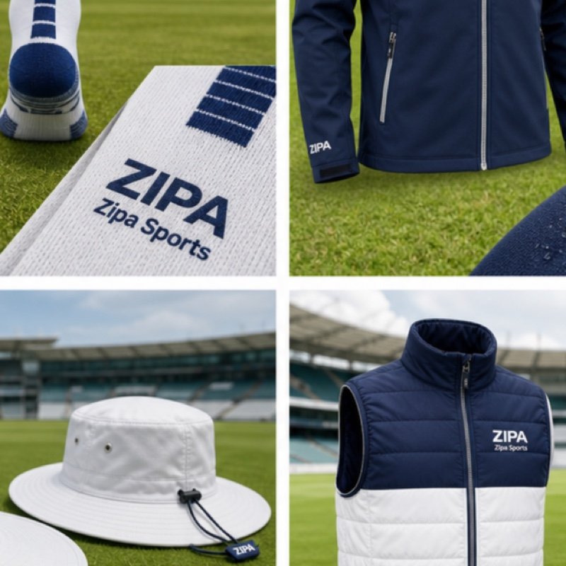 Custom cushioned white cricket socks with club initials manufactured by ZipaSports