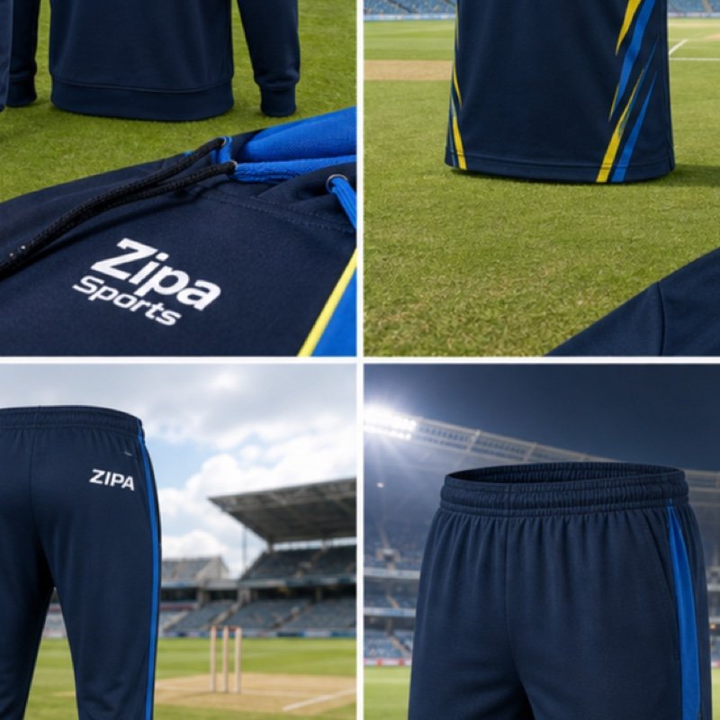 Custom cricket team hoodies in brushed-back fleece manufactured by ZipaSports