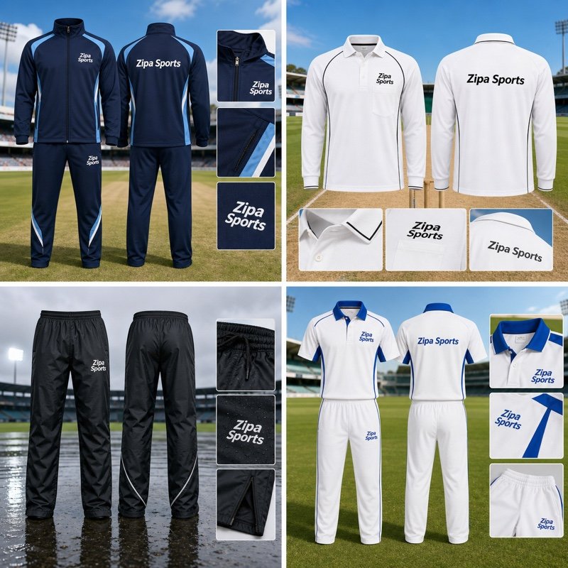 Custom cricket wet weather overtrousers manufactured by ZipaSports