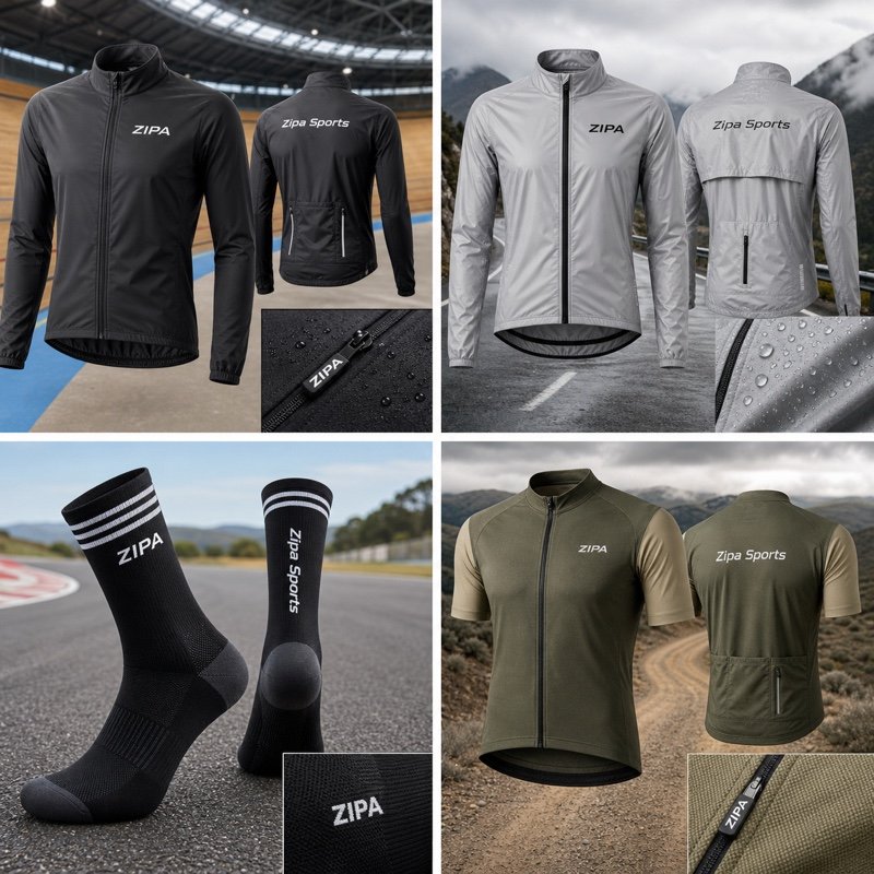 Custom tall-cuff cycling socks with printed club design manufactured by ZipaSports