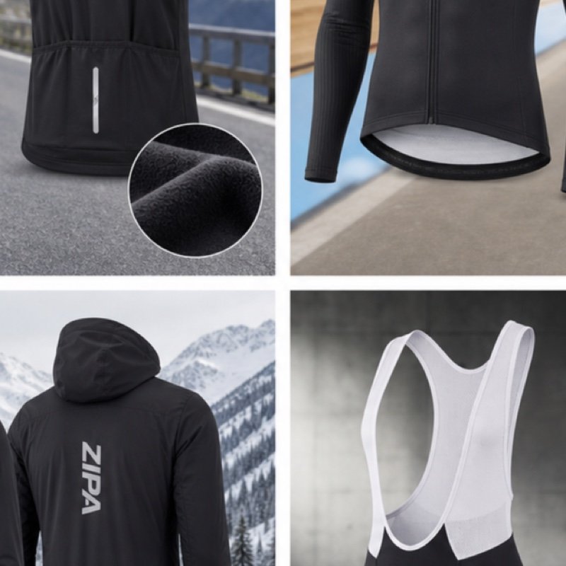 Custom thermal cycling gilet manufactured by ZipaSports