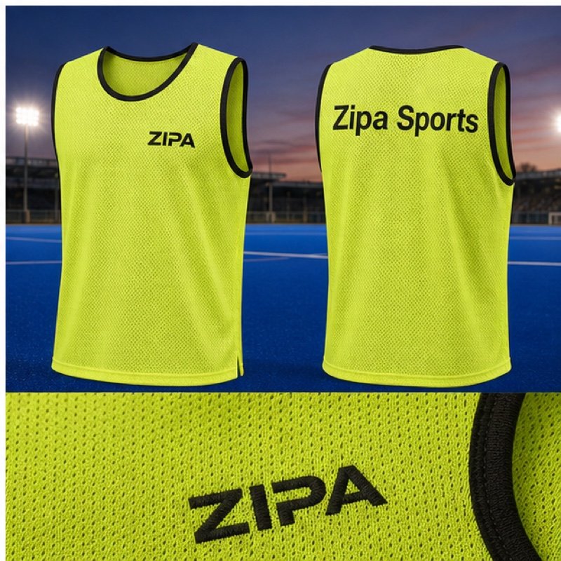 Custom sleeveless field hockey training vest manufactured by ZipaSports