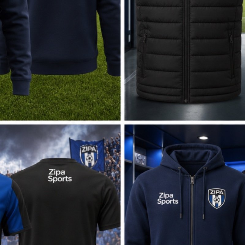 Custom football club crew neck sweatshirt manufactured by ZipaSports