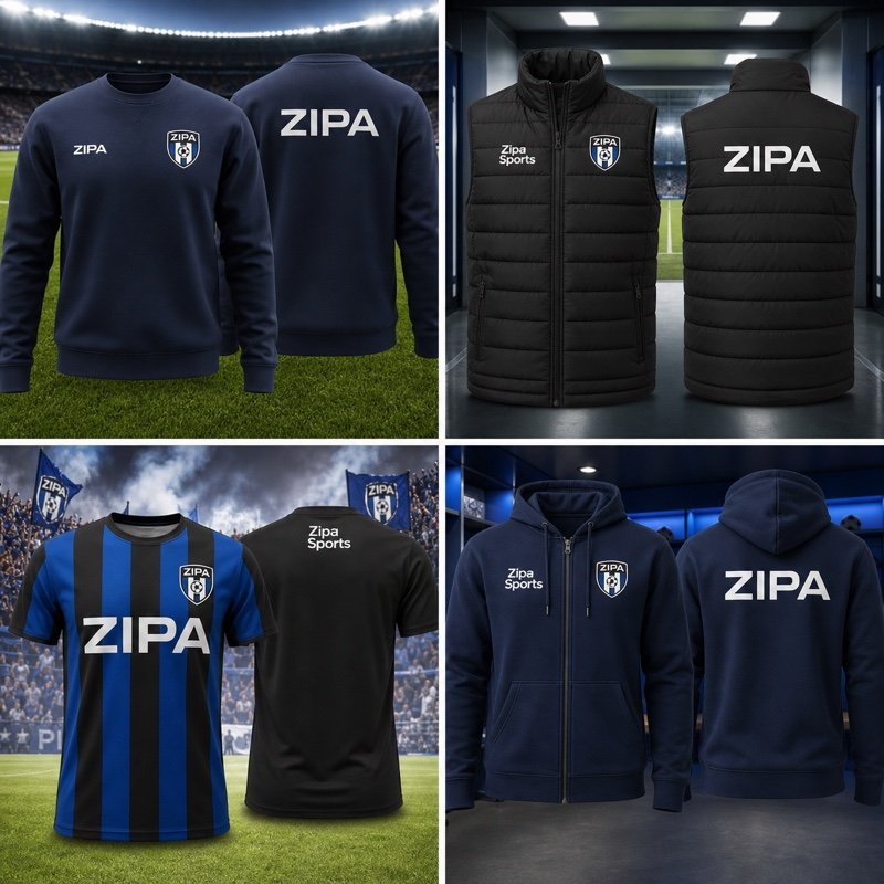 Custom club supporter tees with screen printed graphics manufactured by ZipaSports