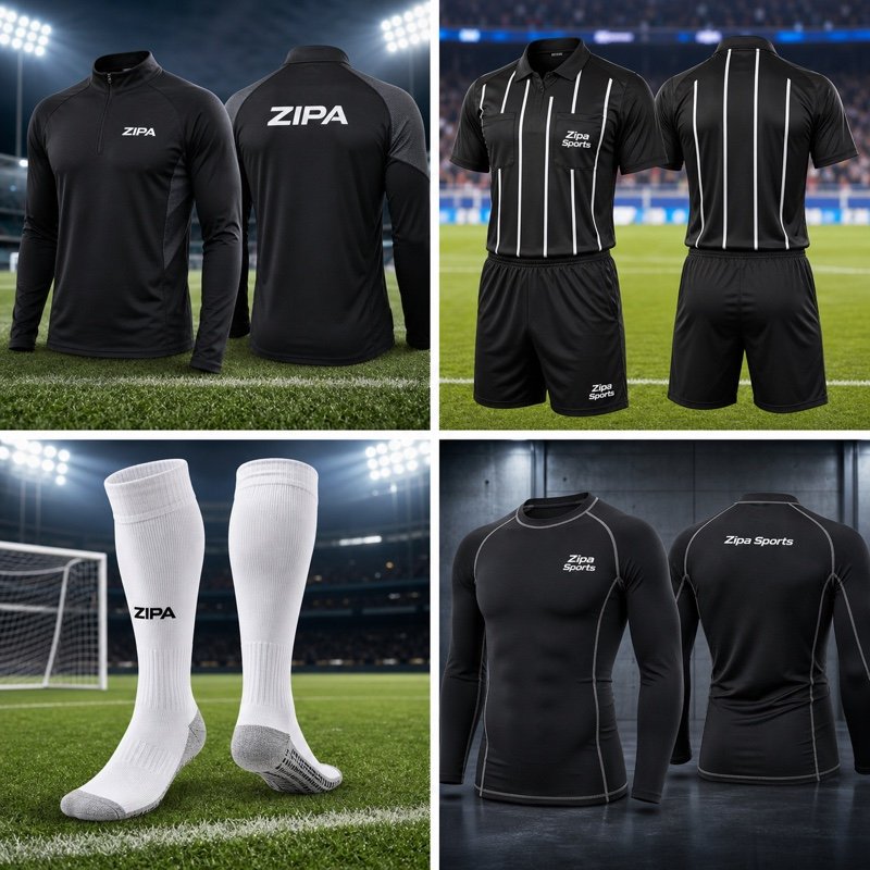 Custom knee-high football socks with knitted club colours and cushioned footbed manufactured by ZipaSports