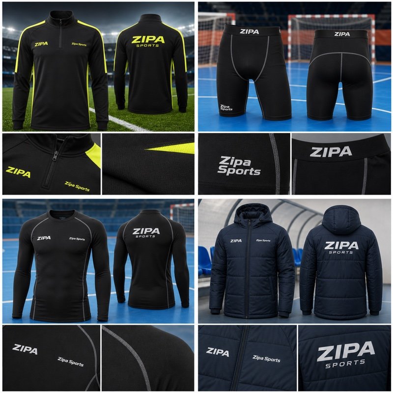 Custom futsal compression base layer top manufactured by ZipaSports