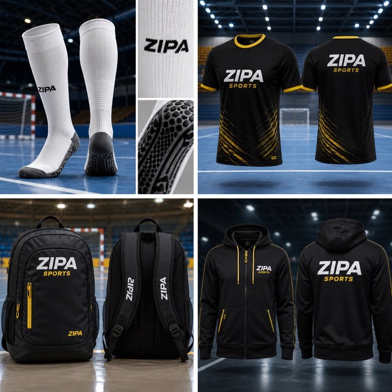 Custom futsal team backpacks with separate shoe base manufactured by ZipaSports