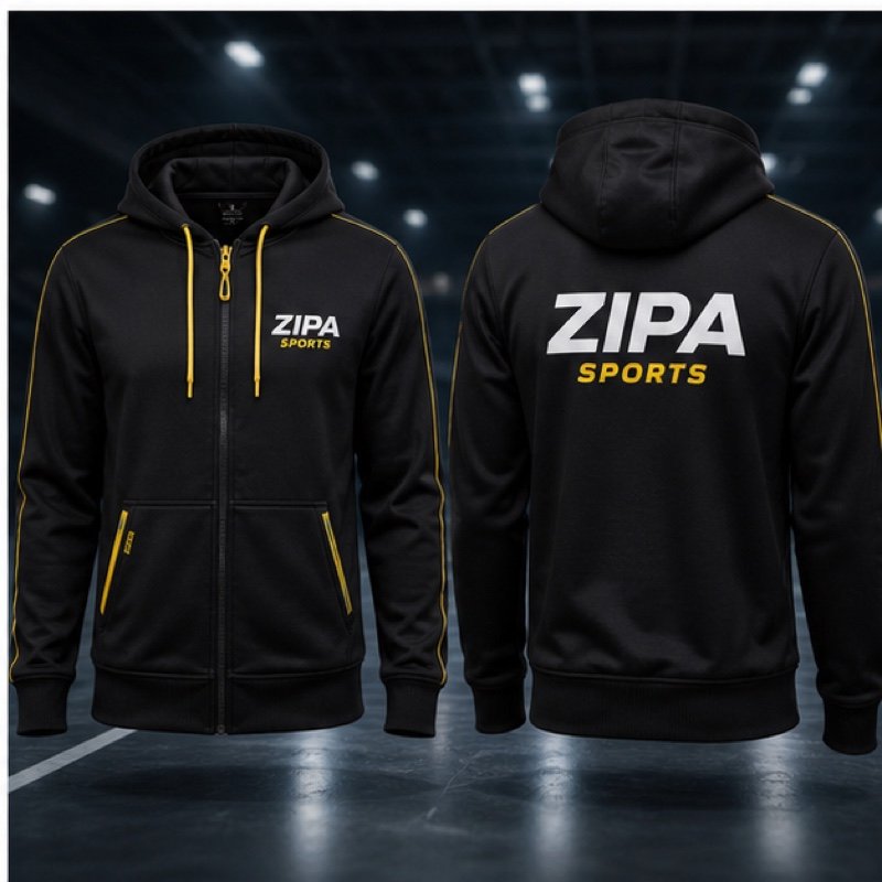 Custom futsal team pullover hoodie manufactured by ZipaSports