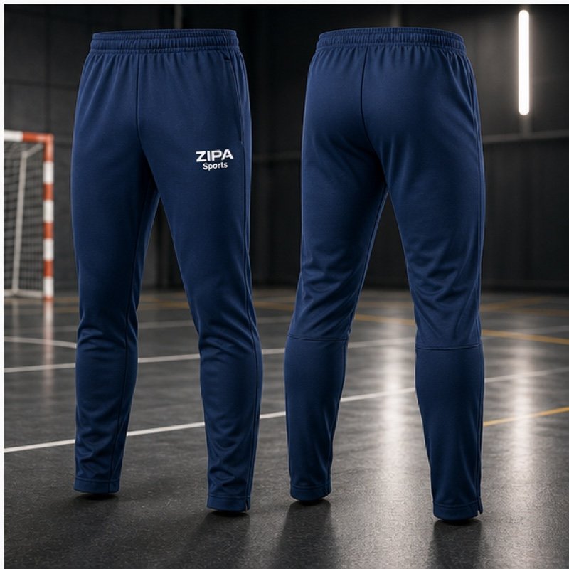Custom slim fit futsal training trousers manufactured by ZipaSports