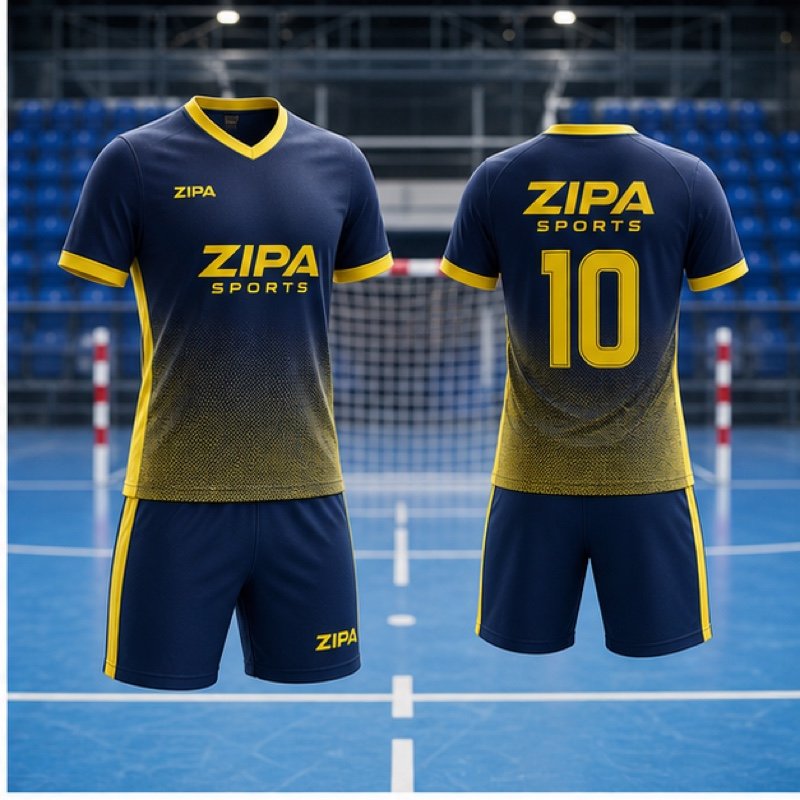 Custom junior futsal kits for academy age groups manufactured by ZipaSports