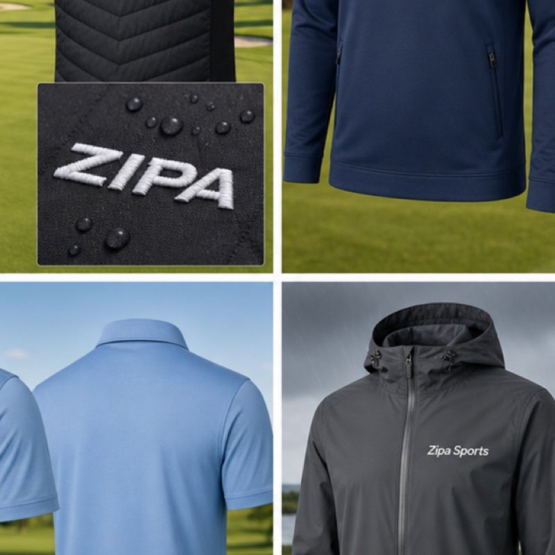 Custom golf gilet bodywarmer manufactured by ZipaSports