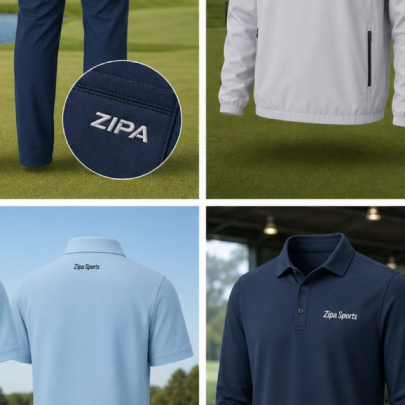 Custom stretch golf trousers with gripper waistband manufactured by ZipaSports
