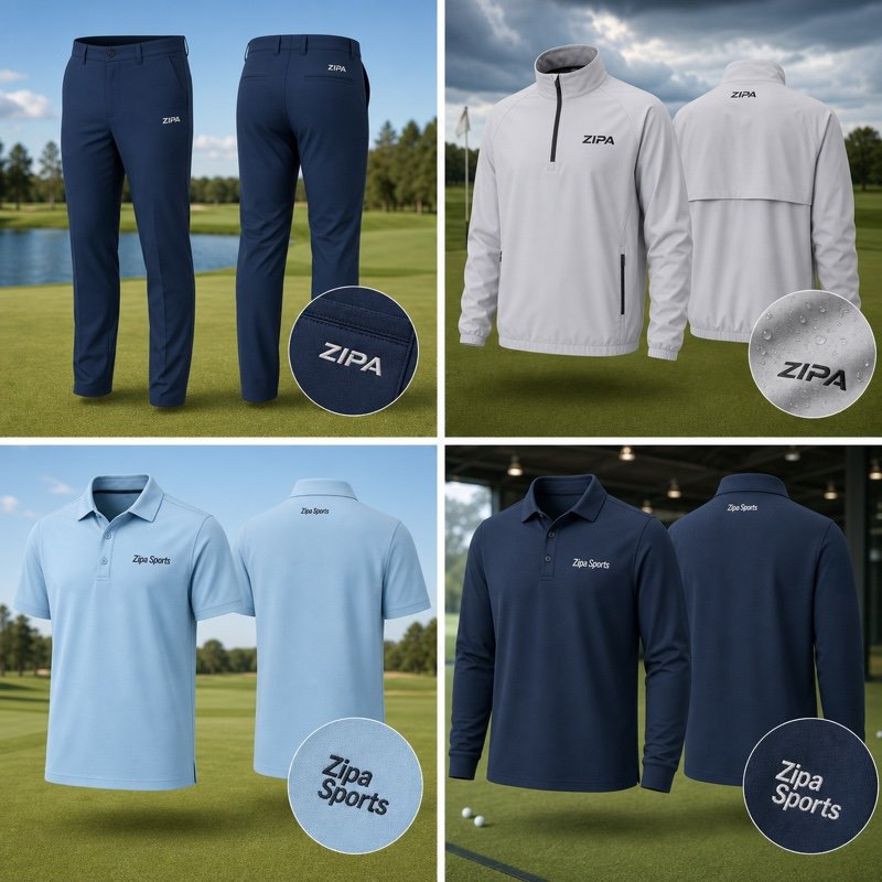 Custom junior golf polo shirt manufactured by ZipaSports