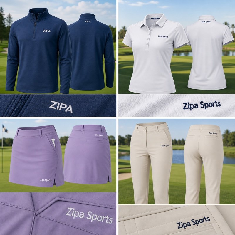 Custom women's golf skort manufactured by ZipaSports