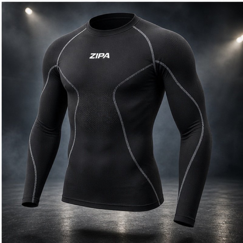 Custom handball compression top manufactured by ZipaSports