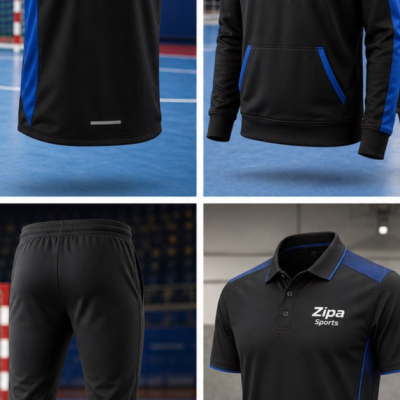 Custom handball team gilet manufactured by ZipaSports