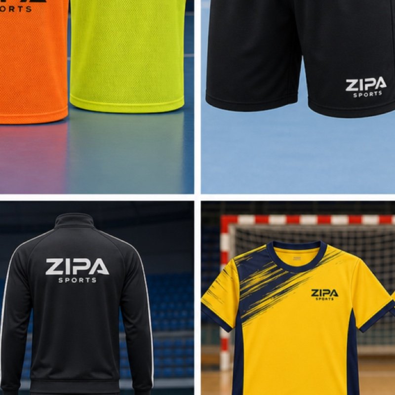 Custom handball training bib in numbered mesh manufactured by ZipaSports