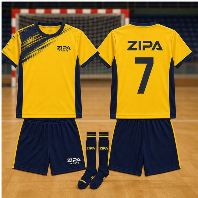 Custom junior handball kit manufactured by ZipaSports