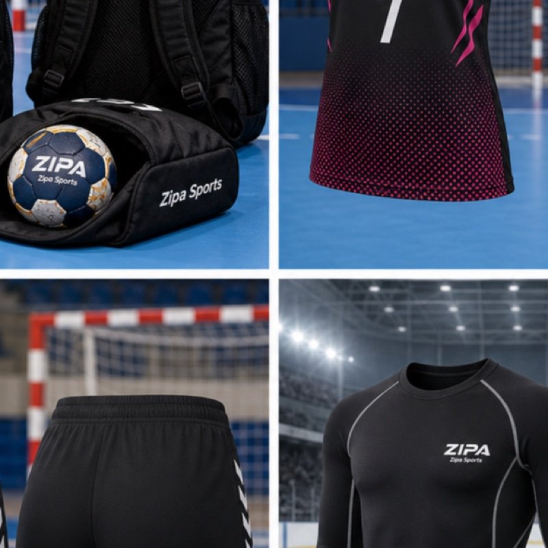 Custom handball team backpack with ball compartment in 600D polyester manufactured by ZipaSports