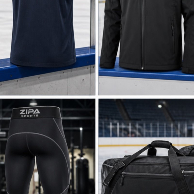 Custom ice hockey bench staff polo manufactured by ZipaSports