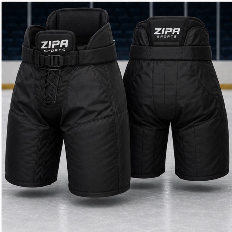 Custom ice hockey pant shell worn over game pants manufactured by ZipaSports