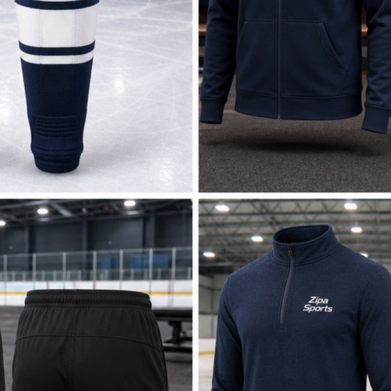 Custom sublimated ice hockey game socks with pro rib texture manufactured by ZipaSports