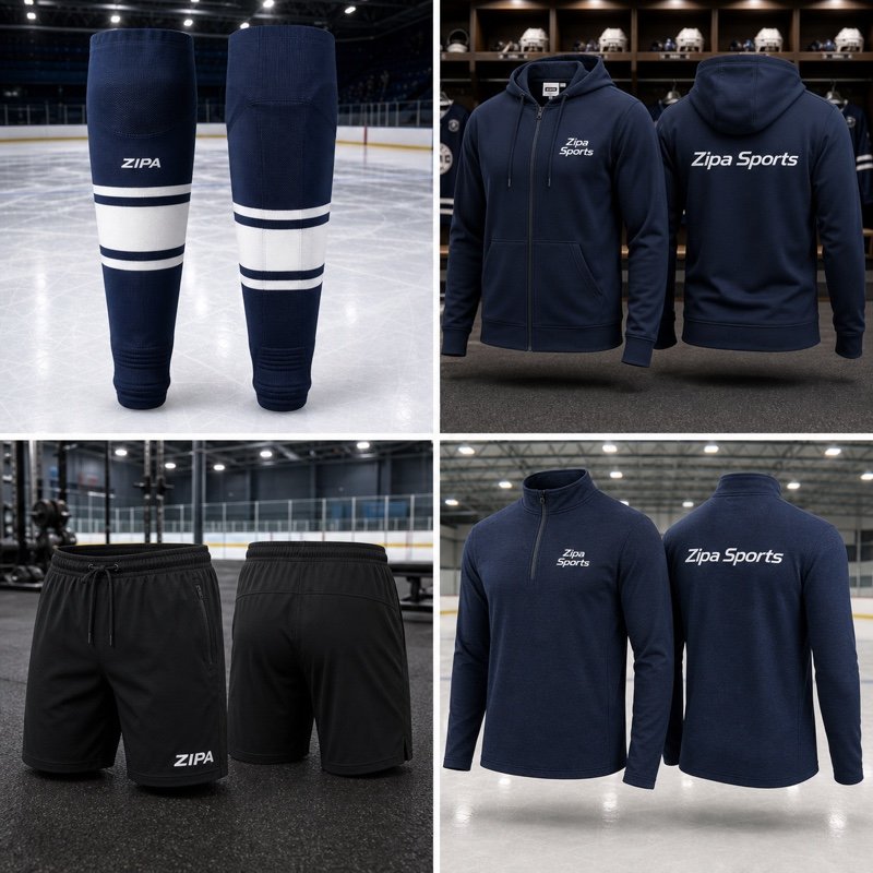 Custom ice hockey off-ice training short manufactured by ZipaSports