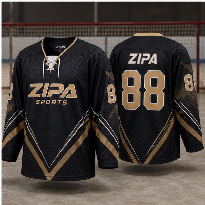 Custom box lacrosse jersey in heavyweight double knit manufactured by ZipaSports