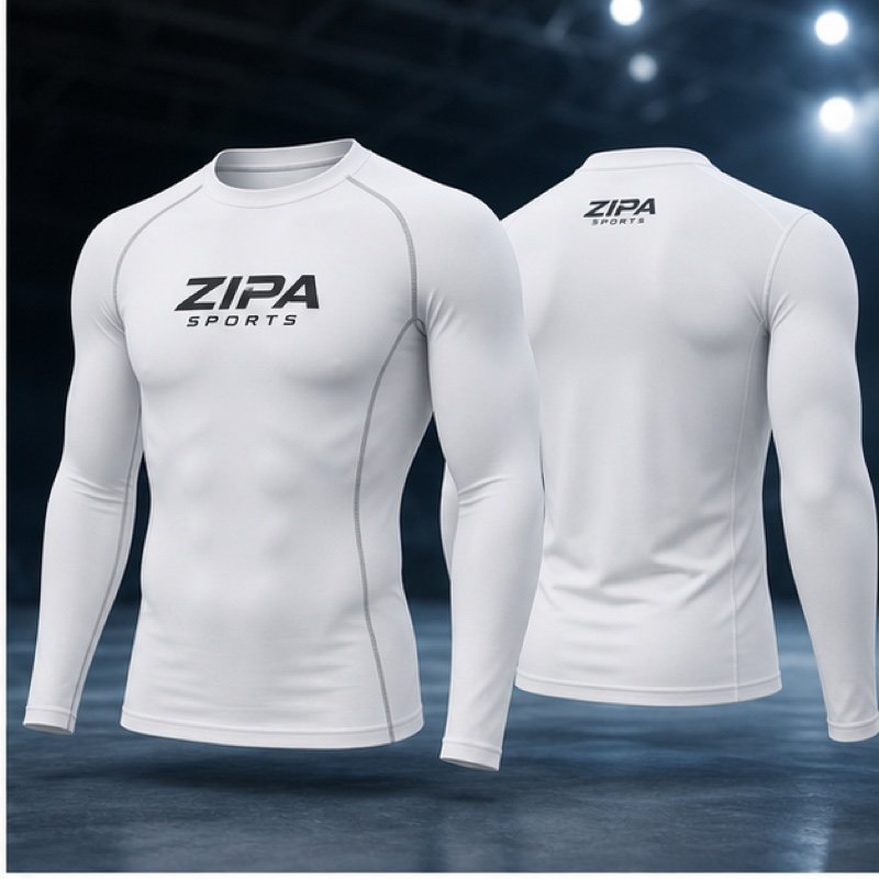 Custom lacrosse compression base layer top manufactured by ZipaSports