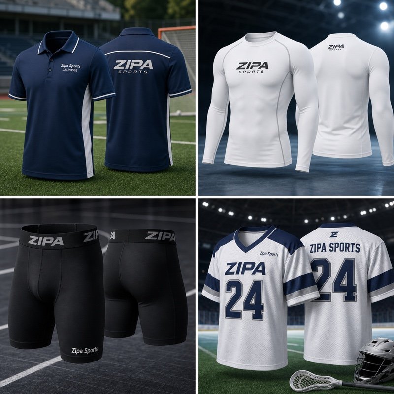 Custom lacrosse compression shorts manufactured by ZipaSports