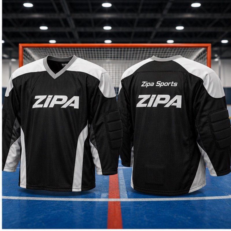 Custom lacrosse goalie jersey manufactured by ZipaSports