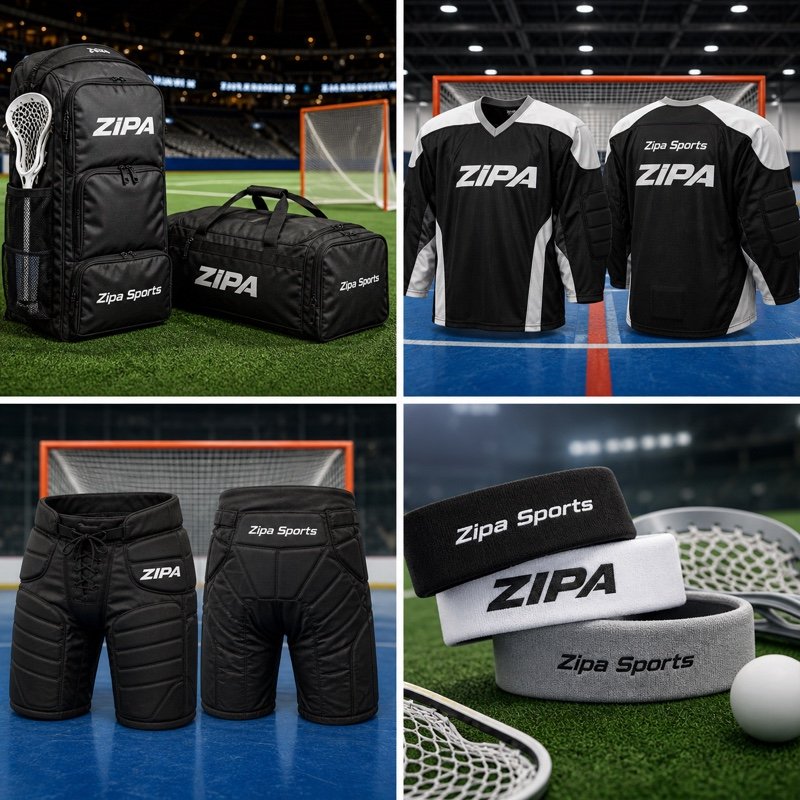 Custom lacrosse goalie pants with removable padding manufactured by ZipaSports