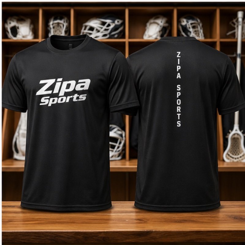 Custom lacrosse supporter t-shirt manufactured by ZipaSports
