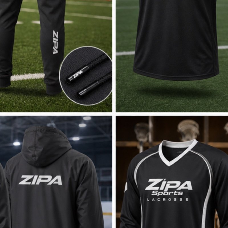 Custom lacrosse team joggers manufactured by ZipaSports